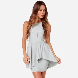 Lulu’s | Save the Last Dance Light Gray Dress